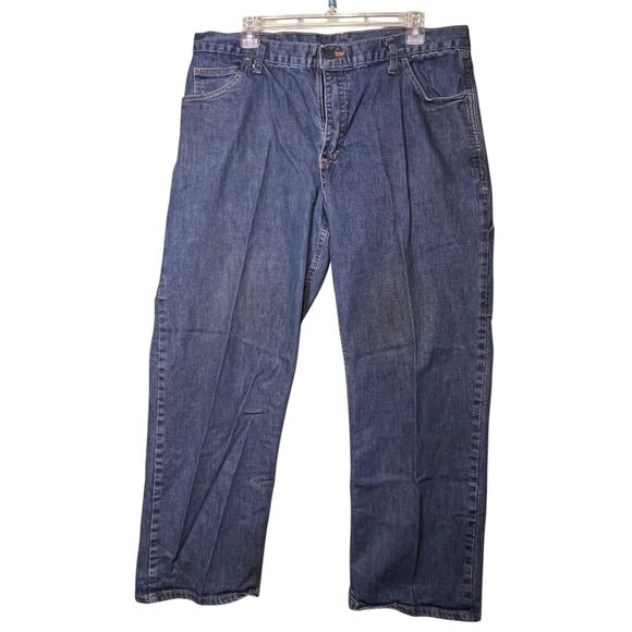 Crude Jeans Mens 36x32 Blue Denim Genesis Flame Resistant FR CAT 2 NFPA 2112 - Picture 2 of 9